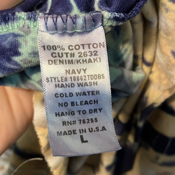 Vintage Y2K Tryst Tie Dye Maxi Skirt L in Denim/Khaki - Picture 9 of 9